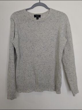 Women's Charter Club Crewneck Cashmere Sweater - Light Heather Gray